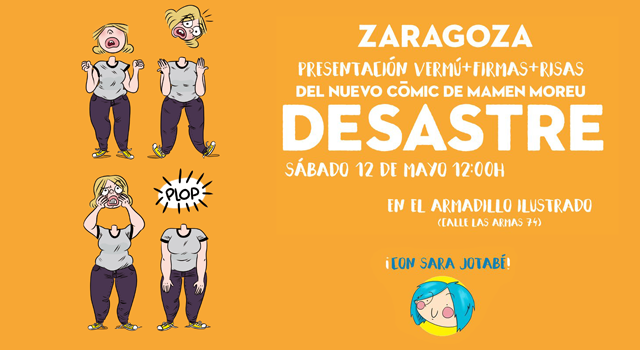 Mamen Moreu presenta su nuevo cómic, Desastre, en la librería El Armadillo Ilustrado de Zaragoza 